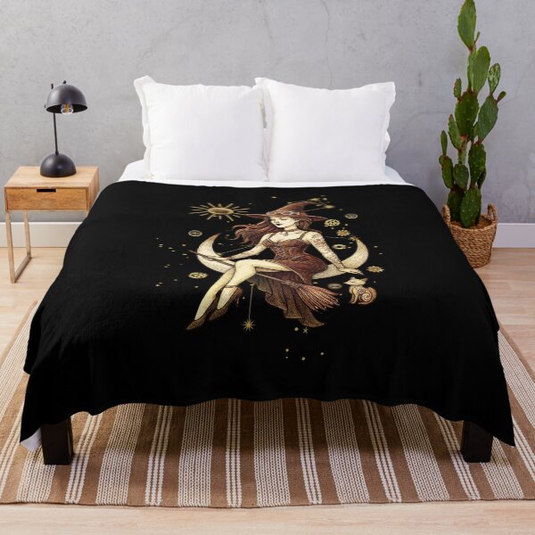 Item preview, Steampunk Witch on Crescent Moon – Vintage Halloween designed and sold by LixysTempo.