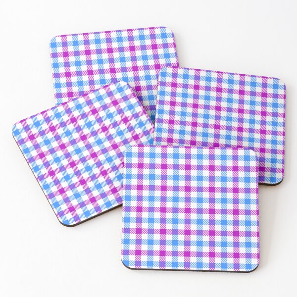 Item preview, Blue And Purple Gingham Check White  designed and sold by PatternTitan.