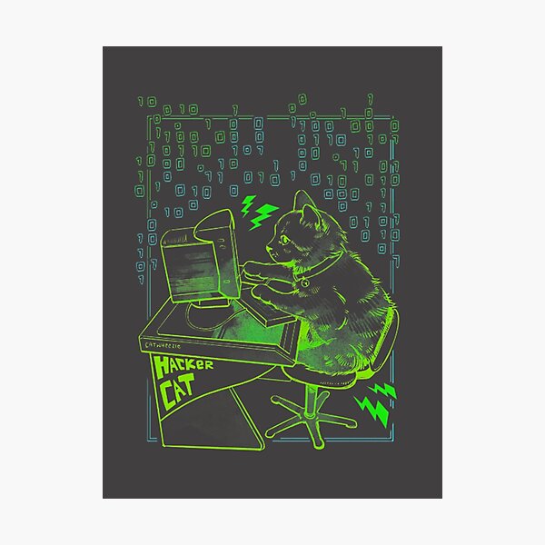 Item preview, Cyber Cat Coder Programming Laptop Kitten Funny Tech Gift Retro Glitch Aesthetic Computer Science Hacker Kitty | ⭐⭐⭐⭐⭐ Best Seller designed and sold by satawis.