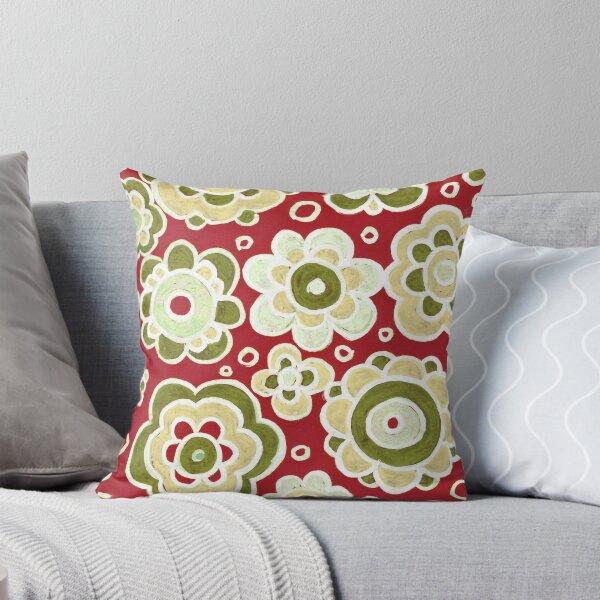 Item preview, Bold Red Flower Garden Pattern designed and sold by Fani*.