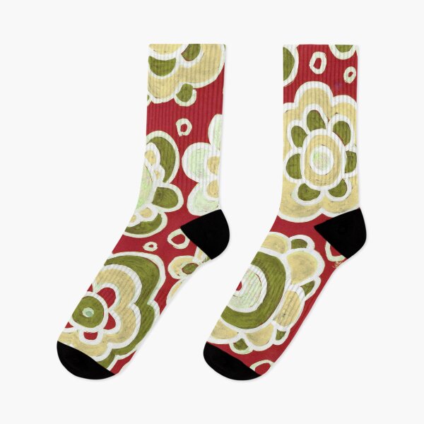 Item preview, Bold Red Flower Garden Pattern designed and sold by Fani*.