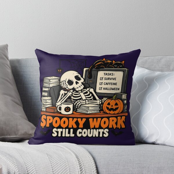 Item preview, Spooky Work Still Counts Skeleton designed and sold by Houldi.