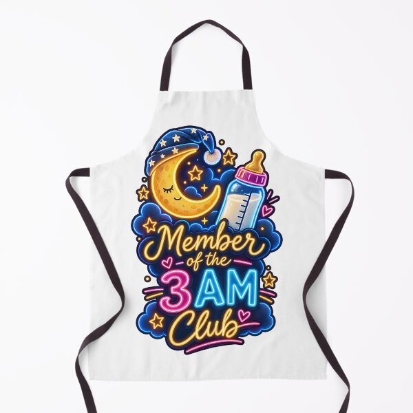 Item preview, Member Of The 3AM Club - Funny Neon Baby Bottle Moon Shirt For New Moms designed and sold by Neurospicy Trolls.