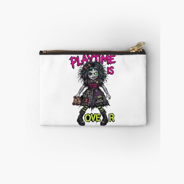 Item preview, Playtime is Over - Punk Goth Zombie Doll with Patches & Teddy Bear Art designed and sold by StickVerse by Owais.