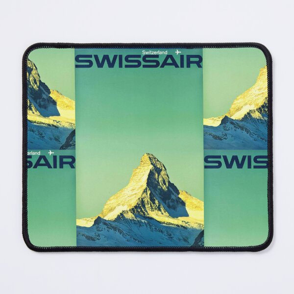 Item preview, Vintage Swissair Travel Poster | Mid Century Matterhorn Art | Swiss International Style | Minimalist Design & Bold Typography designed and sold by artofuniverse.