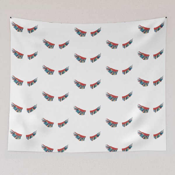 Item preview, Red & Teal Eagle Wings - Abstract Pop Art Feather Illustration designed and sold by iampaulmorris.