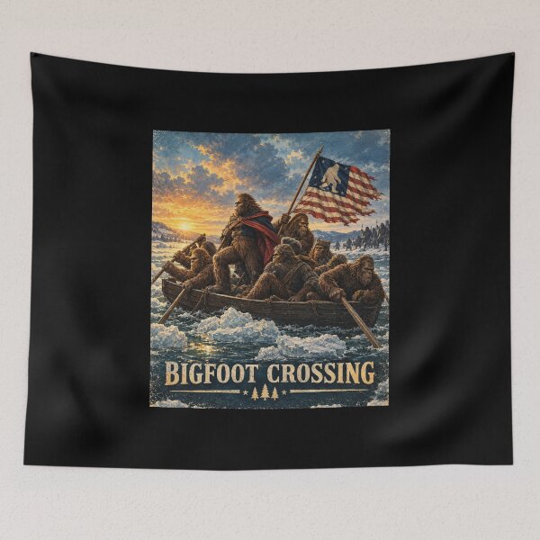Item preview, Bigfoot Crossing – Vintage Sasquatch Adventure designed and sold by Swanny's Custom T-shirt and Gift Designs.
