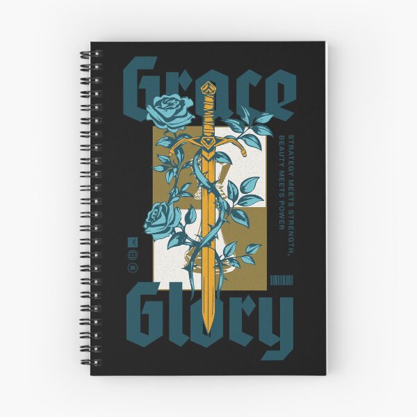 Item preview, Grace and Glory Sword Rose T-Shirt | Strategy Strength Graphic Tee | Dark Fantasy Chess Streetwear Shirt designed and sold by vec4u.