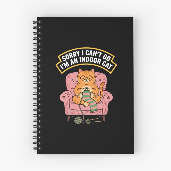 Item preview, Sorry I Cant Go Im An Indoor Cat, Knitting Cat, Crafty Cat Lover Design, Cute Feline, Funny Cat Lover, Retro Tabby Cat Design, Cute Kitten designed and sold by w66aboo.