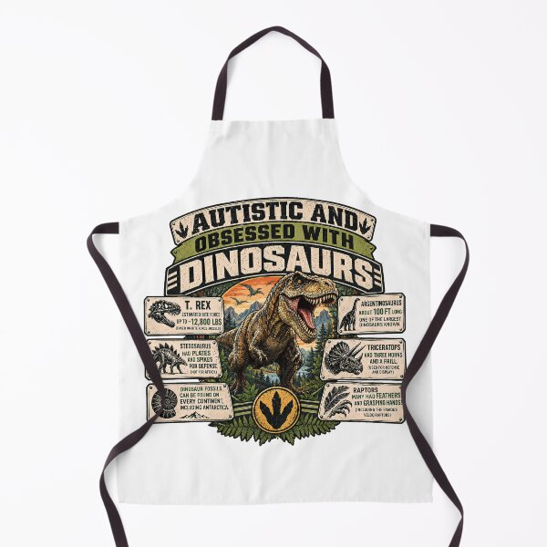 Item preview, Autistic And Obsessed With Dinosaurs - Funny Autistic T-Rex Dinosaur Facts designed and sold by Neurospicy Trolls.