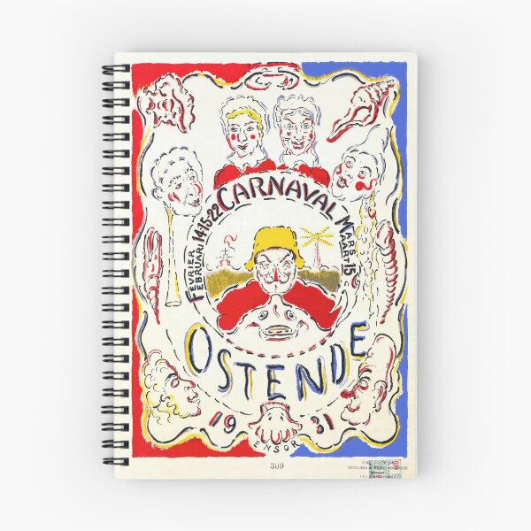 Item preview, James Ensor Carnival Poster | 1931 Ostend Festival | Vibrant Expressionist Art | Grotesque Faces & Colorful Chaos designed and sold by artofuniverse.