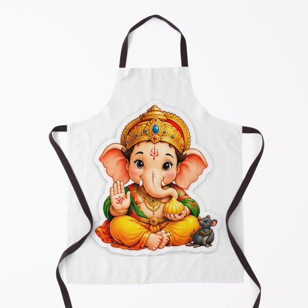 Item preview, Cute Lord Ganesha Sparkly Sticker | Happy Ganesh Chaturthi Art ll T Shirts designed and sold by everyone cloth house.