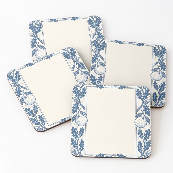 Item preview, Blue Pomegranate Botanical Frame designed and sold by ArtlightStudio.