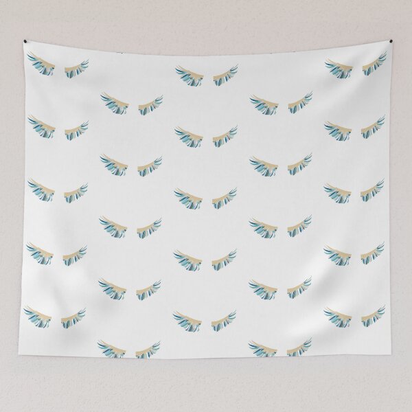 Item preview, Blue & Beige Eagle Wings - Abstract Pop Art Feather Illustration designed and sold by iampaulmorris.