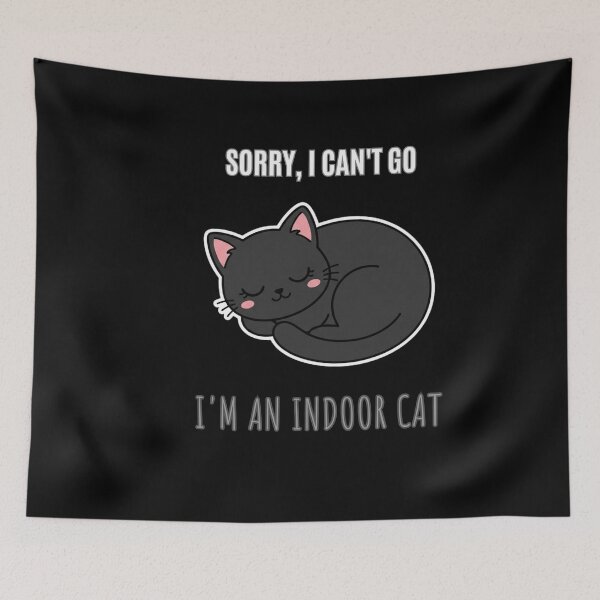 Item preview, Copy of Sorry I Cant Go Im An Indoor Cat, Knitting Cat, Crafty Cat Lover Design, Cute Feline, Funny Cat Lover, Retro Tabby Cat Design, Cute Kitten designed and sold by w66aboo.