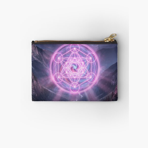 Item preview, Glowing Pink Metatron's Cube Mountain Valley Sunset | Monkeybusiness designed and sold by monkeybusiness.pt.