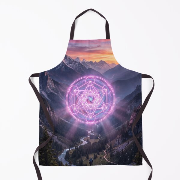 Item preview, Glowing Pink Metatron's Cube Mountain Valley Sunset | Monkeybusiness designed and sold by monkeybusiness.pt.