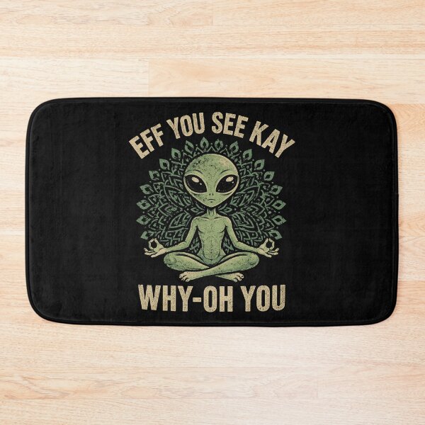 Item preview, EEF YOU SEE KAY WHY - OH YOU | Alien Meditation | Funny Retro UFO Zen designed and sold by Qudkin.