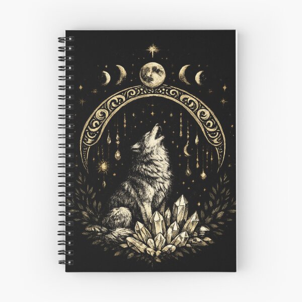 Item preview, Wolf Moon Phases Witchy Crystals designed and sold by Ada’s Mystic Atelier .