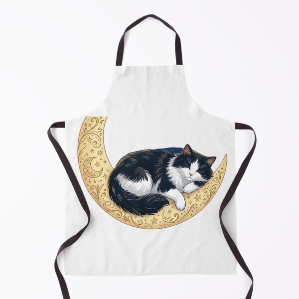 Item preview, Sleeping Cat on Crescent Moon Celestial Night Cat Lover Design designed and sold by LunaVales.