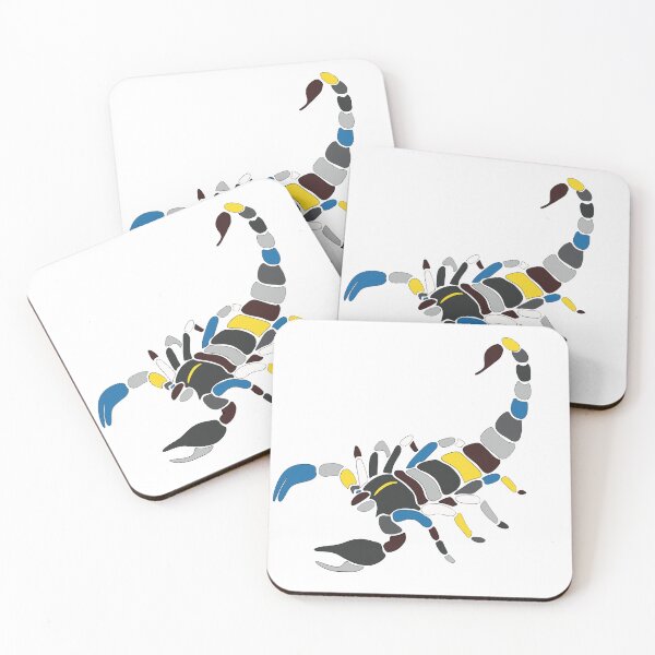 Item preview, Black & Blue Scorpion No. 4 - Scorpio Zodiac Abstract Art designed and sold by iampaulmorris.