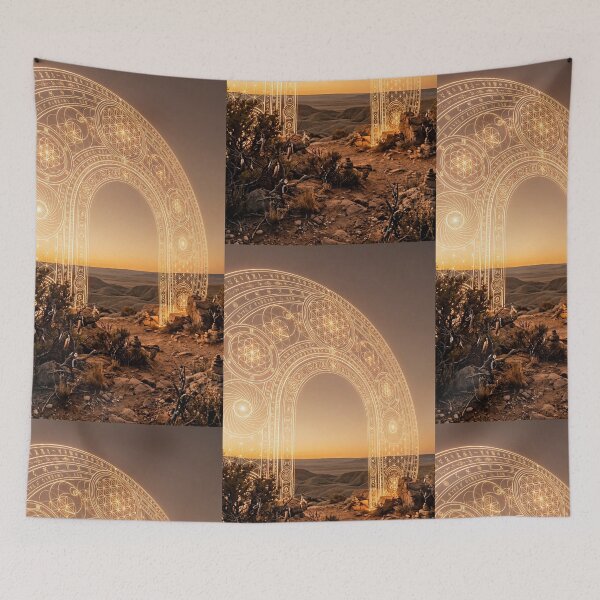 Item preview, Golden Flower of Life Gateway Desert Plateau | Monkeybusiness designed and sold by monkeybusiness.pt.