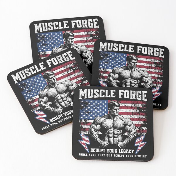 Item preview, Muscle Forge Sculpt Your Legacy T-Shirt, American Flag Bodybuilder Tee, Gym Fitness Graphic Shirt, Workout Motivation Gift designed and sold by vec4u.