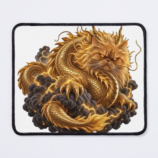 Item preview, Golden Dragon Cat – Epic Fantasy Warrior designed and sold by tanaphon2333.
