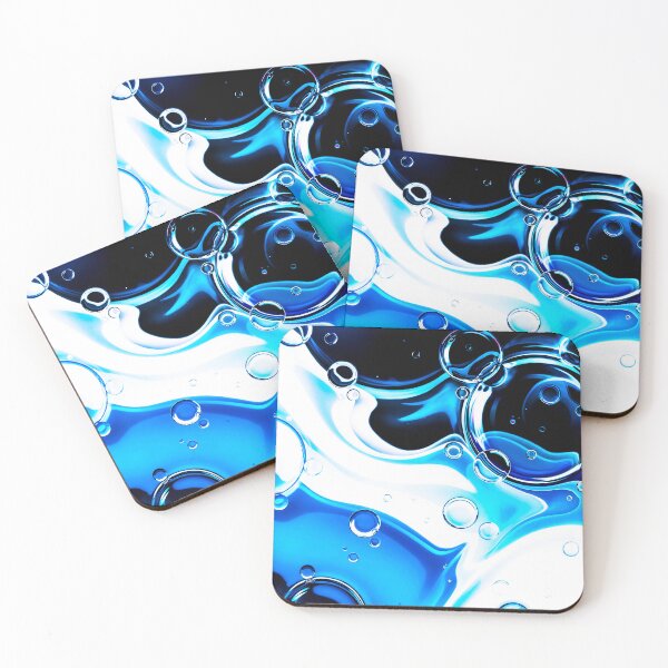 Item preview, Liquid Blue Elegance – Abstract Water Bubble Waves designed and sold by Exodoi.