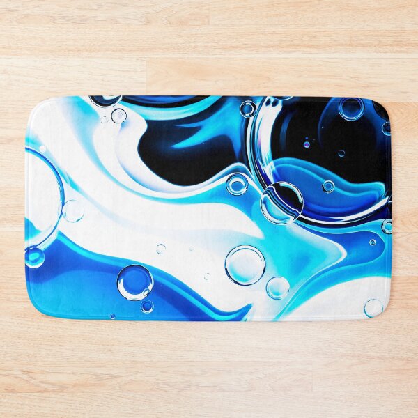 Item preview, Liquid Blue Elegance – Abstract Water Bubble Waves designed and sold by Exodoi.