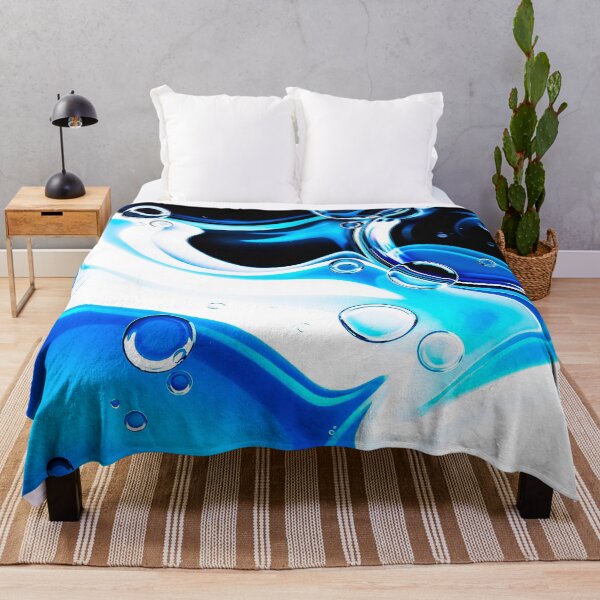 Item preview, Liquid Blue Elegance – Abstract Water Bubble Waves designed and sold by Exodoi.