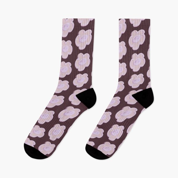 Item preview, Retro Daisy Pattern Scandi Folk - Soft Lilac Plum designed and sold by CaramelCo.