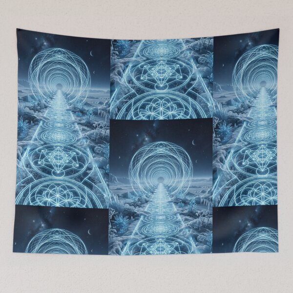 Item preview, Glowing Ice Blue Crystal Sacred Geometry Pathway | Monkeybusiness designed and sold by monkeybusiness.pt.