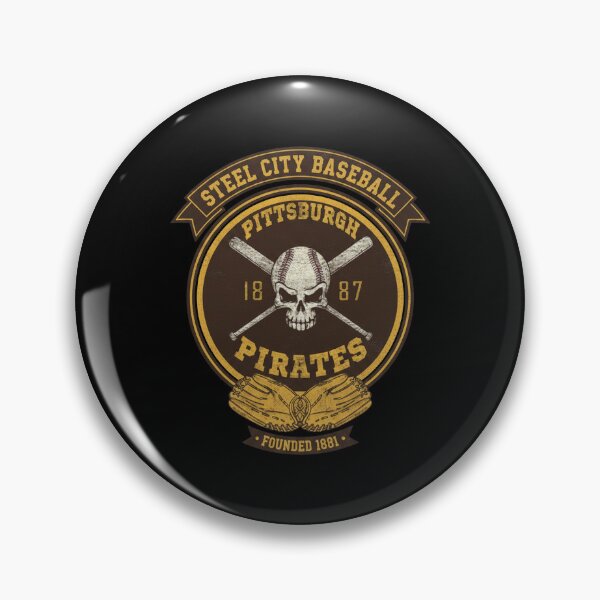 Item preview, Steel City Baseball Pittsburgh Pirates Skull Baseball Bat Emblem designed and sold by Dravienart.