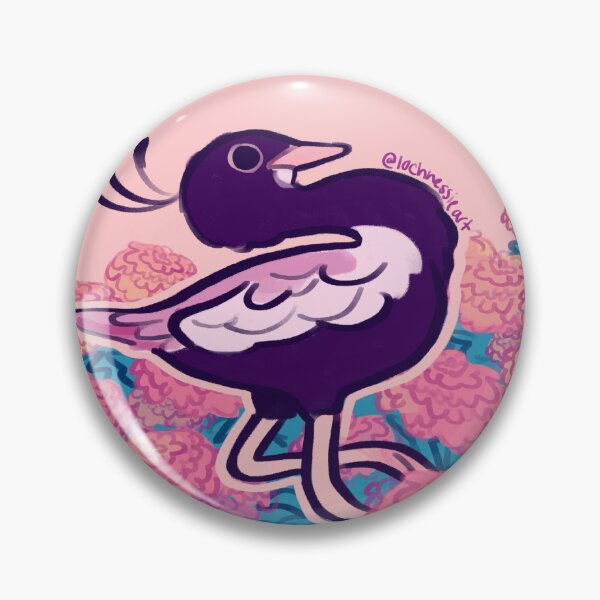 Item preview, Magpie Among Pink Flowers Whimsical Bird Illustration designed and sold by FabienDutoit.