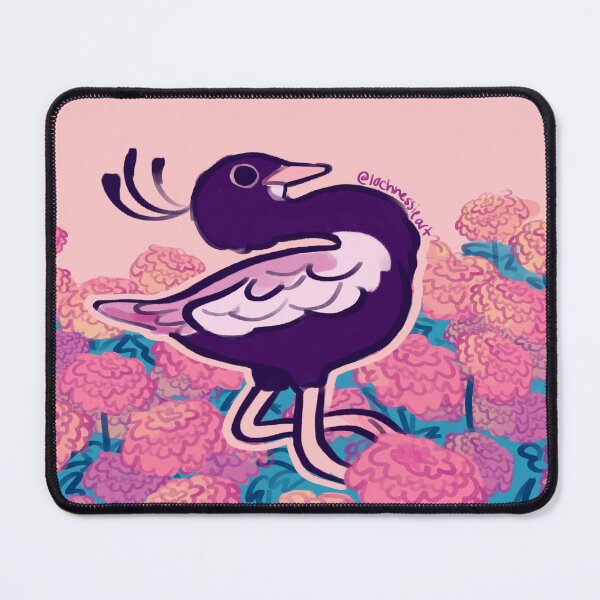 Item preview, Magpie Among Pink Flowers Whimsical Bird Illustration designed and sold by FabienDutoit.
