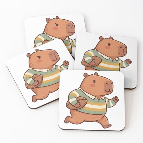 Item preview, Capybara Rugby Player Cute Kawaii Sport designed and sold by DofinaSur.