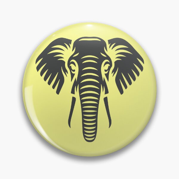 Item preview, Grey Elephant Head Silhouette designed and sold by AmbientArtCo.