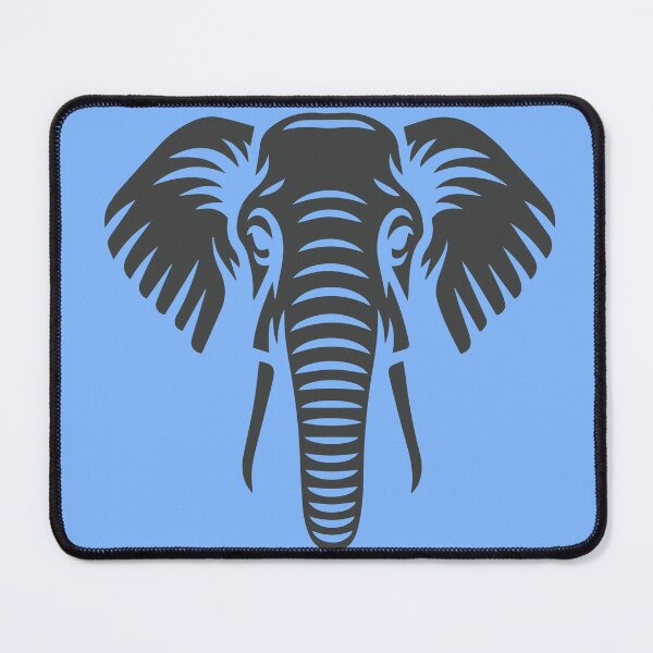 Item preview, Grey Elephant Head Silhouette designed and sold by AmbientArtCo.