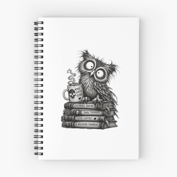 Item preview, More Coffee Please – Creepy Owl Gothic Coffee designed and sold by UnglaublichGut.
