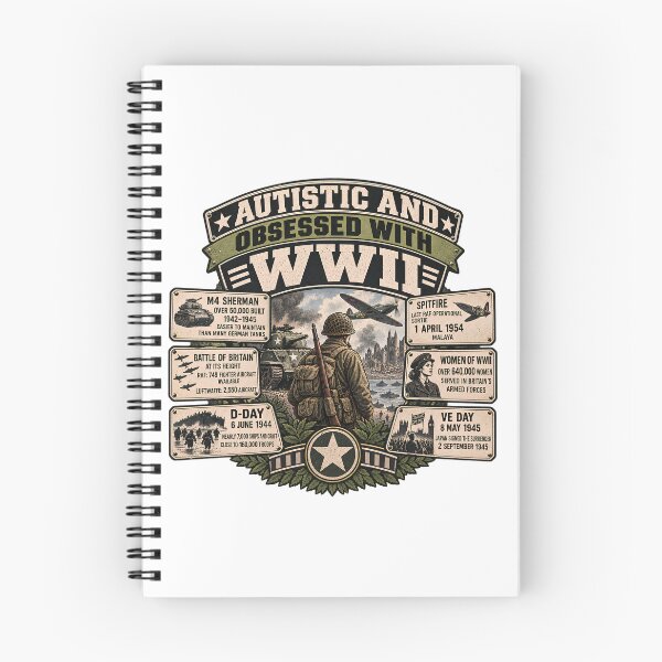 Item preview, Autistic And Obsessed With WWII - World War 2 History Buff Facts  designed and sold by Neurospicy Trolls.