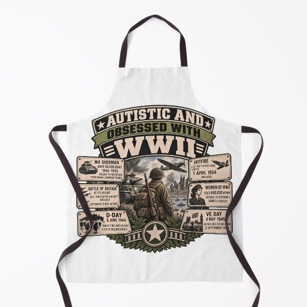 Item preview, Autistic And Obsessed With WWII - World War 2 History Buff Facts designed and sold by Neurospicy Trolls.