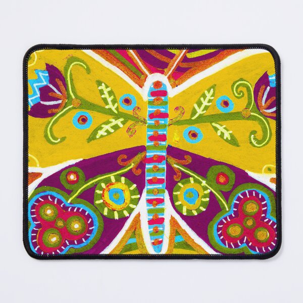 Item preview, Folk Butterflies on Striped Rainbow designed and sold by Fani*.