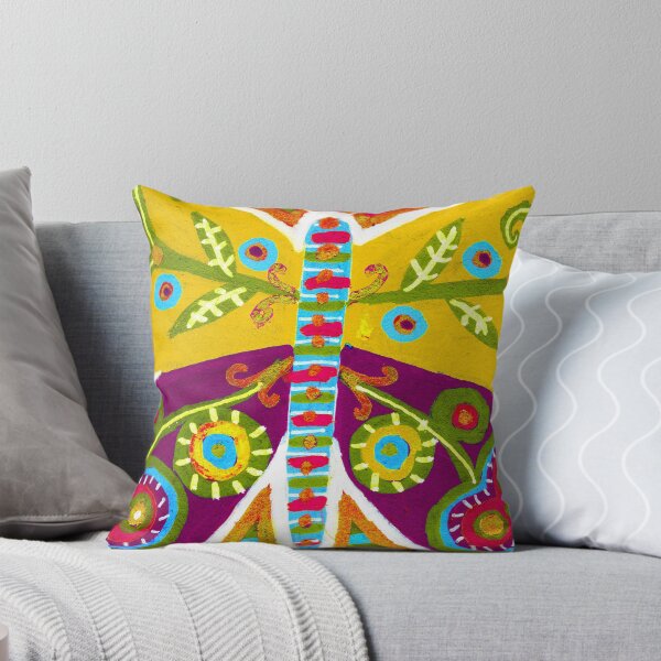 Item preview, Folk Butterflies on Striped Rainbow designed and sold by Fani*.