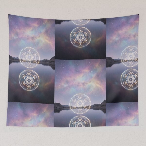 Item preview, Glowing Sacred Geometry Lake Reflection Sunset | Monkeybusiness designed and sold by monkeybusiness.pt.