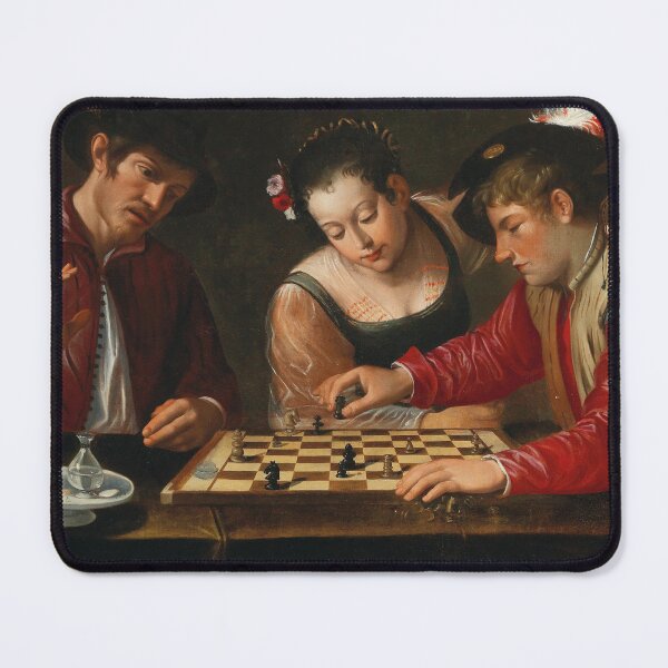 Artikelvorschau, Schach-Wandbild, Die Schachspieler, Vintage-Gemälde im Stil von Caravaggio entworfen und verkauft von RickE.