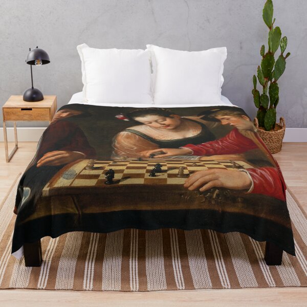 Artikelvorschau, Schach-Wandbild, Die Schachspieler, Vintage-Gemälde im Stil von Caravaggio entworfen und verkauft von RickE.