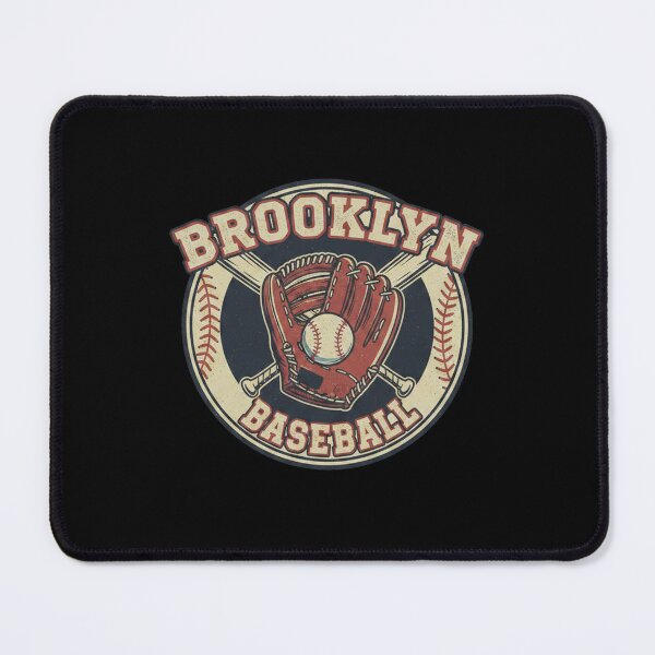 Item preview, Brooklyn Baseball Vintage Glove Crossed Bats Circular Emblem designed and sold by Dravienart.