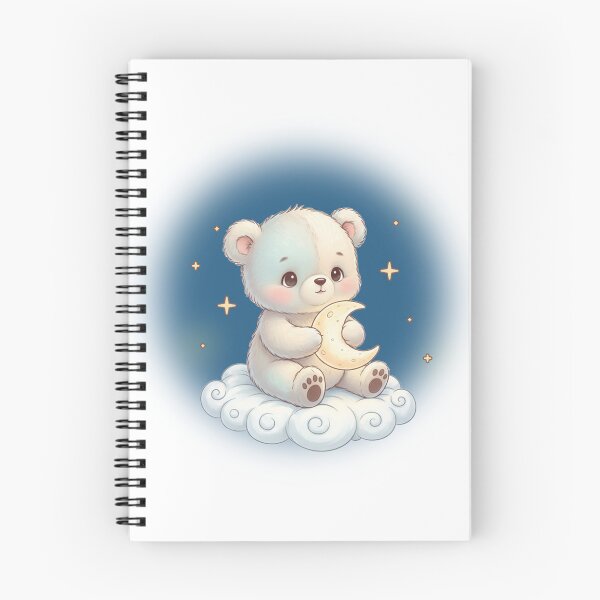 Item preview, Little Night Cloud – Cute Bear on Cloud designed and sold by Herzbaumatelier.