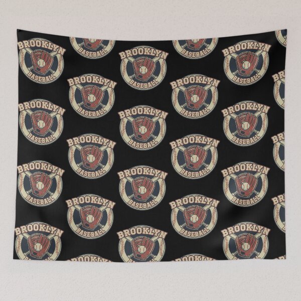 Item preview, Brooklyn Baseball Vintage Glove Crossed Bats Circular Emblem designed and sold by Dravienart.